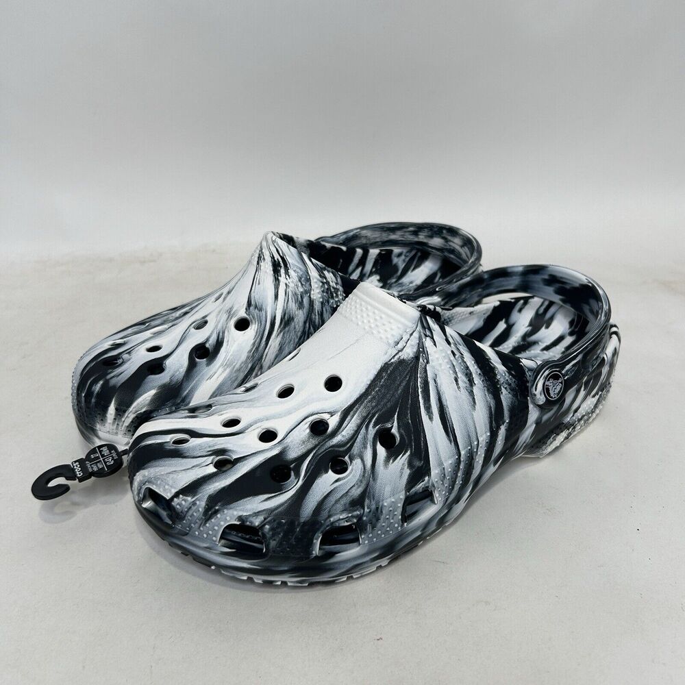 Crocs Classic Clog Marbled “Black White” 2024 - Picture 3 of 6